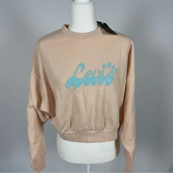 Levi’s Cropped Graphic Logo Sweatshirt - Picture 2 of 5